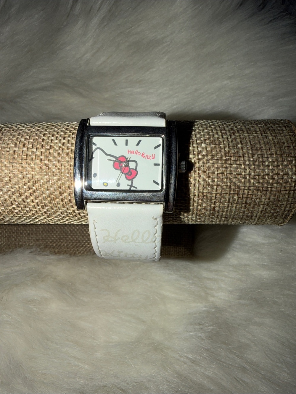 Kimora Lee Simmons Hello Kitty White and Pink Square Dial Fashion Watch